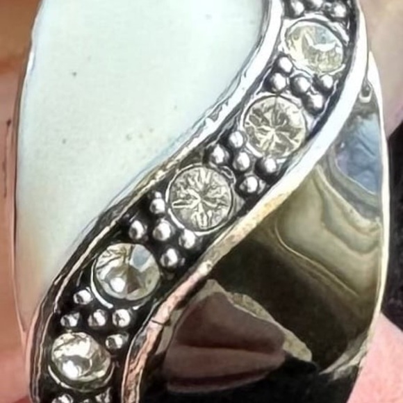 no brand Jewelry - Black White and Silver Vintage Clip On Earrings with cubic zirconia.